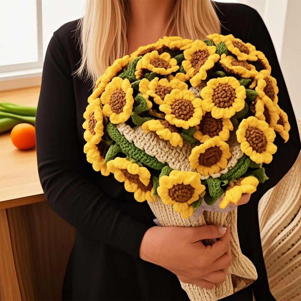 Kit Para Tejer A Mano Una Manta De Rosas Y Regalo Listo Para Usar Para El Día De La Madre O El Día De San Valentín. - GiftlabES