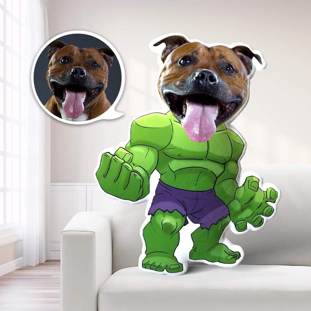Almohada Con Foto De Hulk, Almohada Con Cara De Perro, Almohada Personalizada Para Mascotas, Almohada Personalizada, Disfraz De Muñeca Minime - GiftlabES