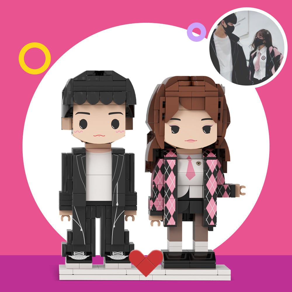 Regalos De San Valentín Personalizables Figuras De Ladrillos Personalizadas De Cuerpo Completo Para 2 Personas Figuras De Ladrillos De Cara Lindas Personalizadas Regalos Para Ella - GiftlabES