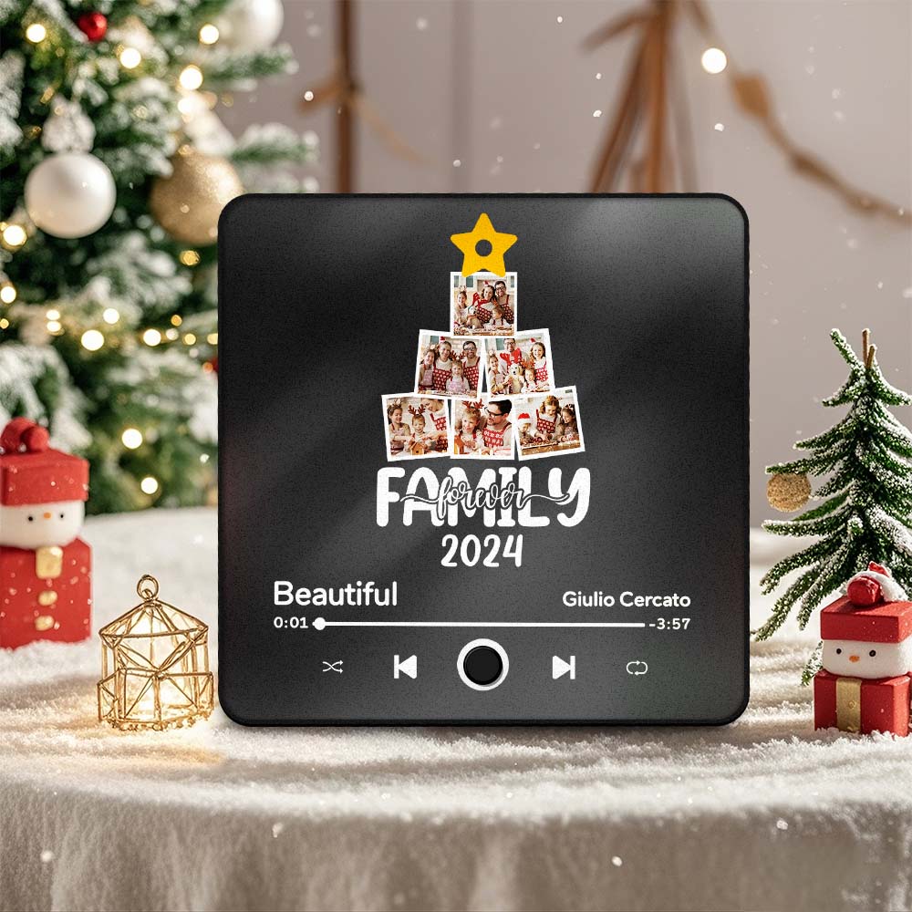 Imán De Nevera Musical Personalizado Imán De Nevera Personalizado Con Foto Regalo Creativo Árbol De Navidad - GiftlabES