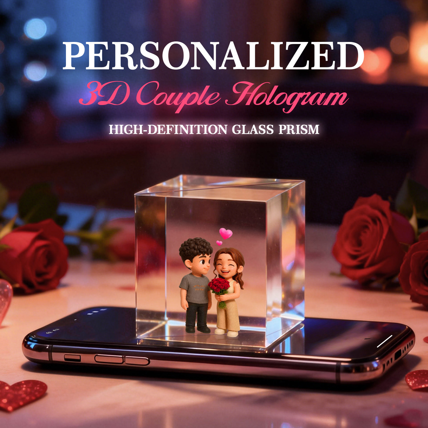 Cajas Lumina Holográficas Para Enamorados | Imagen De Material Holográfico De Alta Transmitancia Casa Holográfica Regalo De San Valentín - GiftlabES