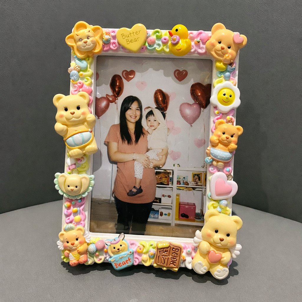 Kit De Marco De Fotos Diy De 6 Pulgadas Con Pegamento En Crema, Marco De Recuerdos Hecho A Mano, Idea De Regalo Para Tu Mejor Amigo/a. - GiftlabES