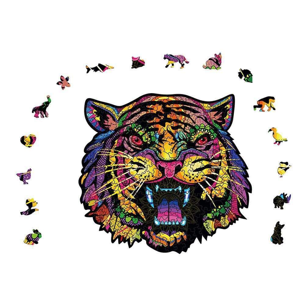 Rompecabezas De Madera Con Diseño De Tigre, Ideales Para Regalar A Niños. - GiftlabES