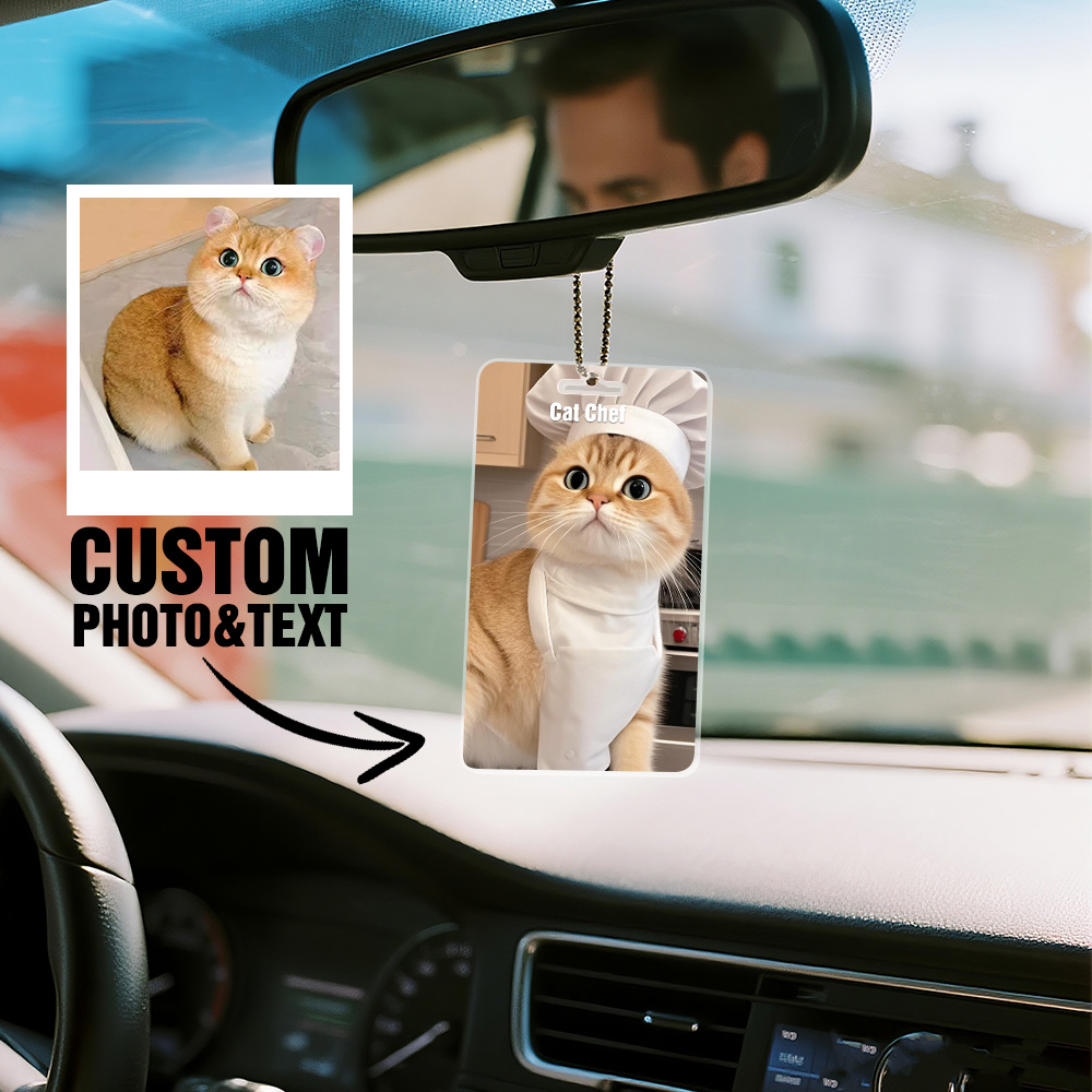 Llavero/marco De Fotos Personalizado Con Diseño De Mascota Chef Y Selfie. - GiftlabES