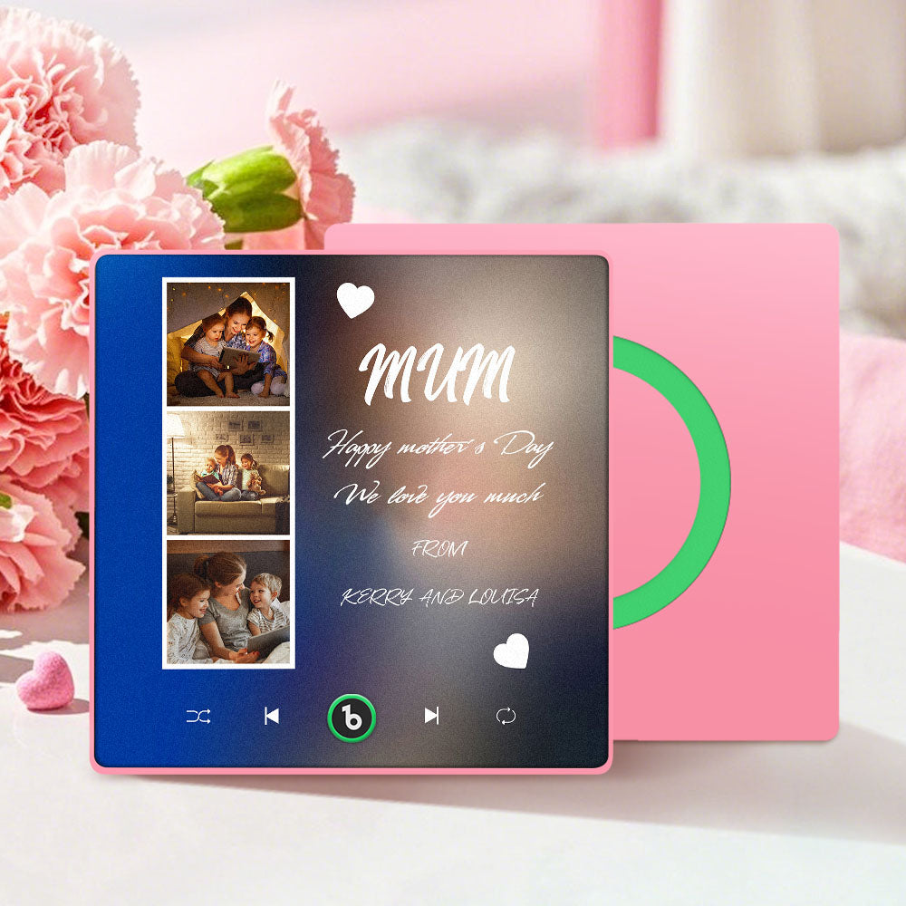 Imanes Personalizados Para Nevera Con Música Que Reproducen Música Y 4 Fotos. Regalos Para El Día De La Madre. - GiftlabES