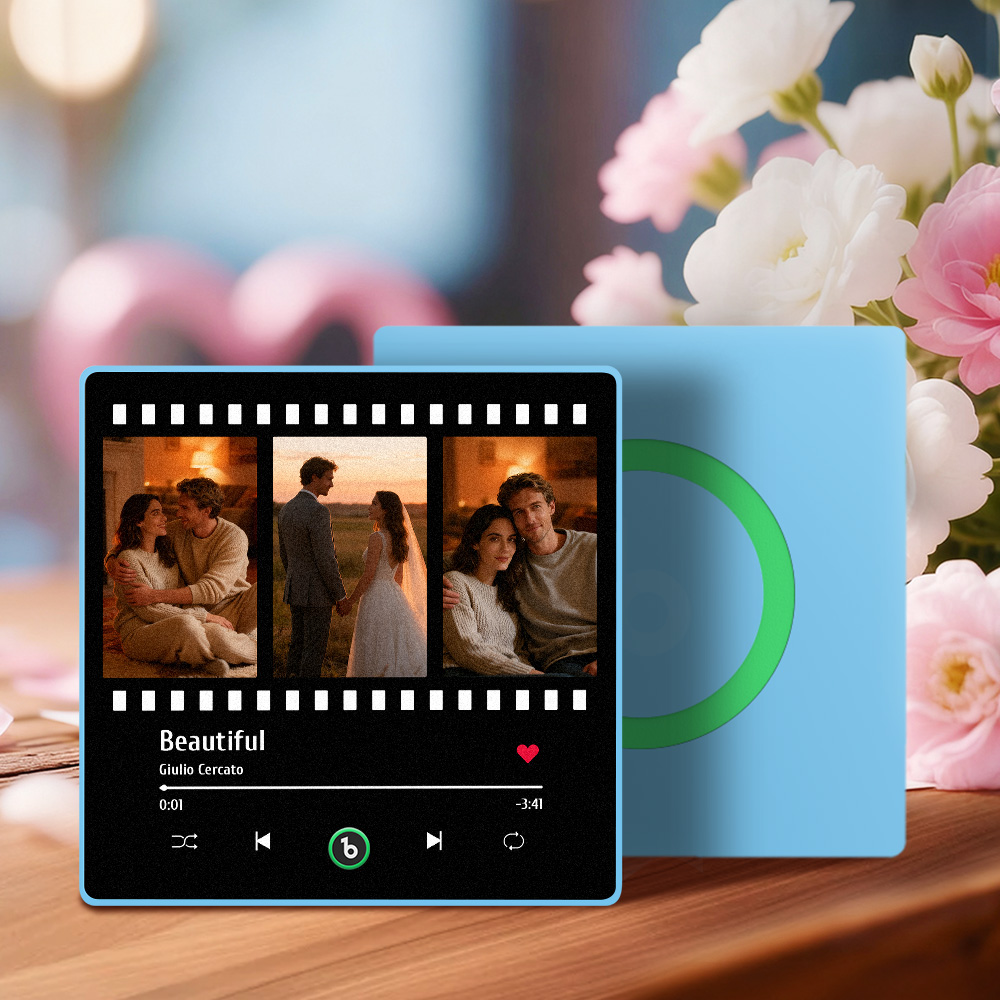 Imán De Nevera Personalizado Con Temática Musical, Serie De Fotos De Pareja, Decoración De Tira De Película De Canciones, Regalo - GiftlabES