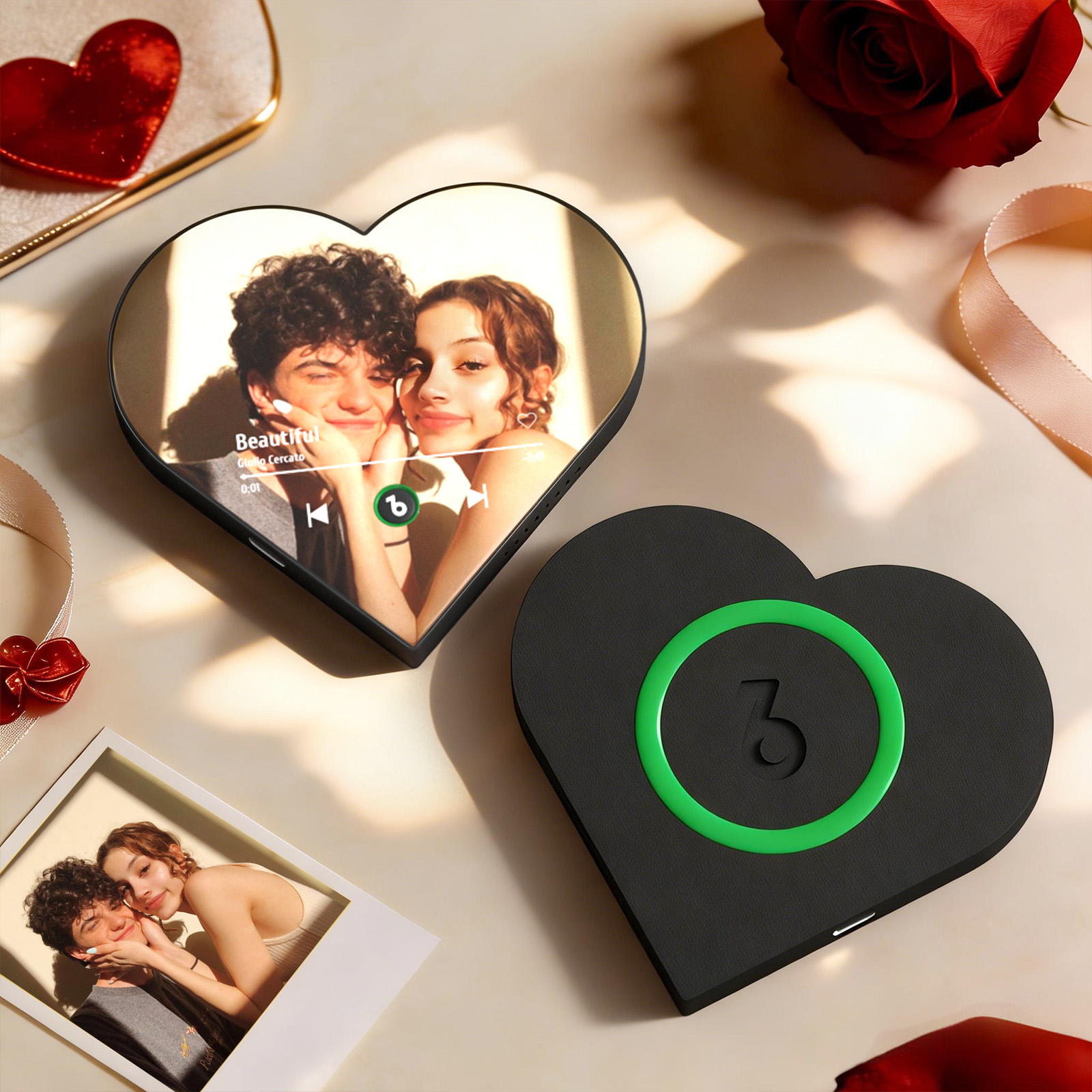 Imán De Nevera Personalizado Con Forma De Corazón Y Foto Musical. Regalo Romántico Para Parejas. Regalos De San Valentín. - GiftlabES