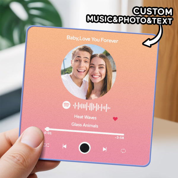 Imán De Nevera Personalizado Con Forma De Álbum Y Código Musical. El Imán Puede Reproducir Canciones. Regalos Para Ella. - GiftlabES