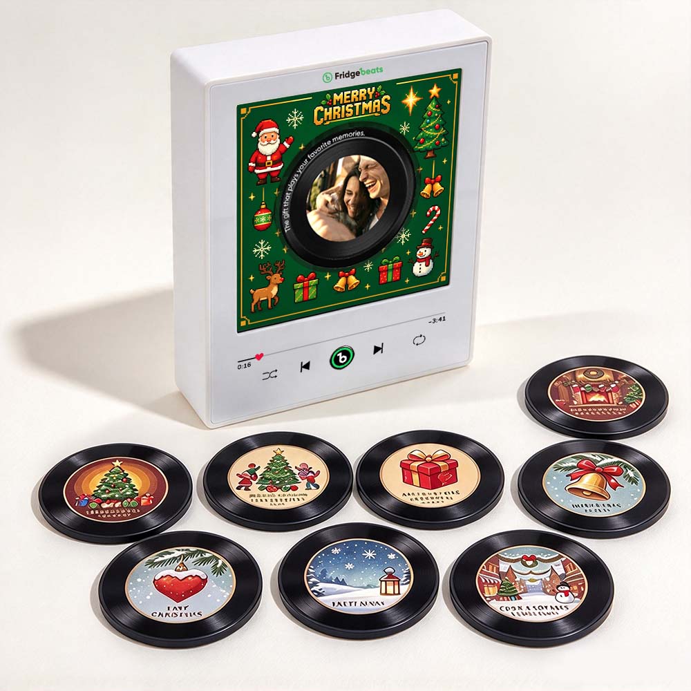 Mini Reproductor De Vinilo Navideño Personalizado Con 9 Discos Intercambiables: Caja De Música Navideña Vintage Y Regalo De Navidad Perfecto Para Los Amantes De La Música - GiftlabES