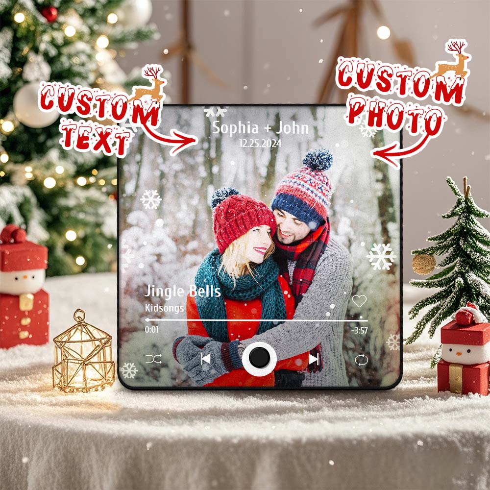 Imanes De Nevera Personalizados Con Fotos Y Música, Regalos De Navidad Para Parejas. Imanes Musicales Personalizados Que Pueden Reproducir Canciones. - GiftlabES