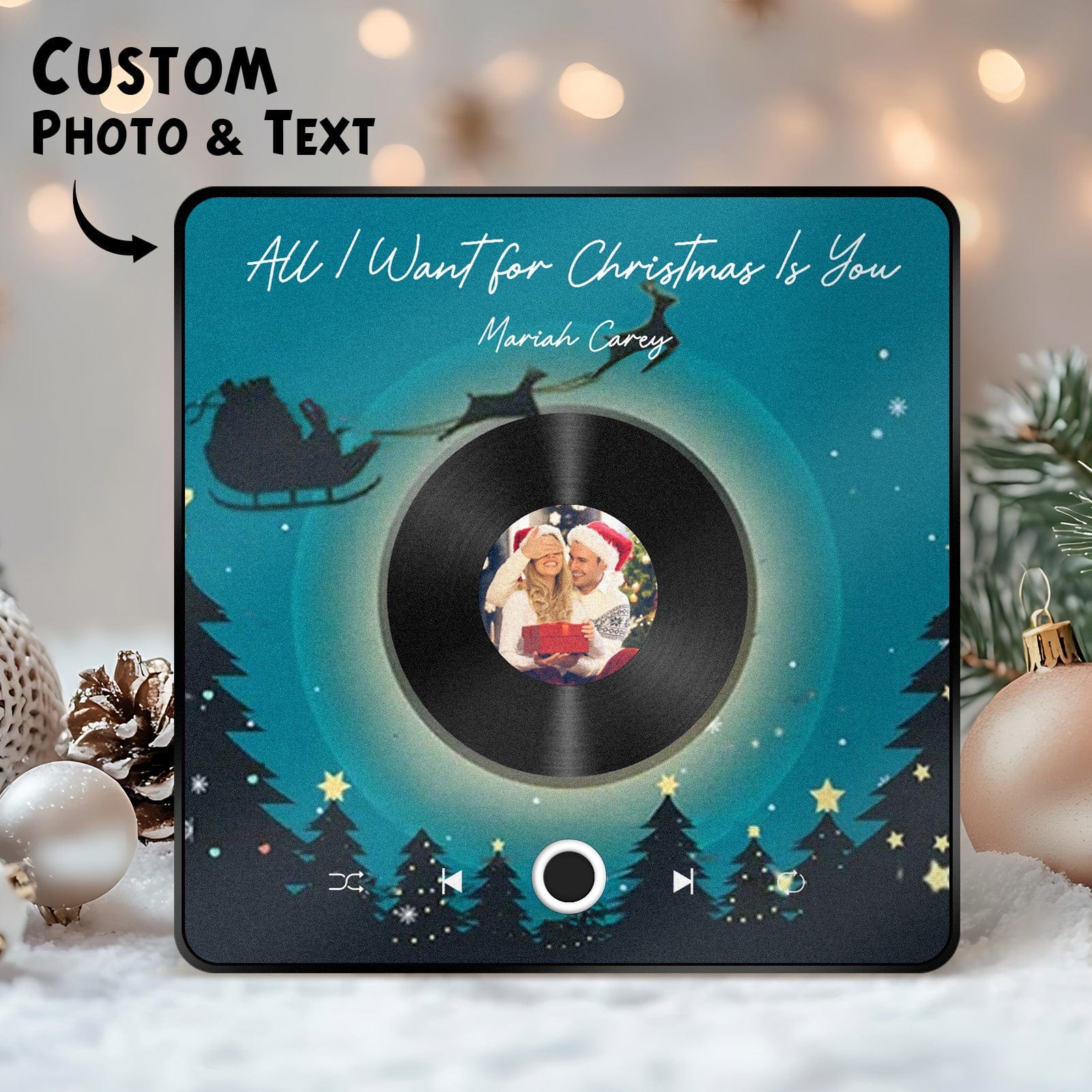 Imán De Nevera Personalizado Con Motivos Musicales Imán De Nevera Personalizado Con Árbol De Navidad Y Pósteres Para Un Regalo De Navidad Creativo - GiftlabES
