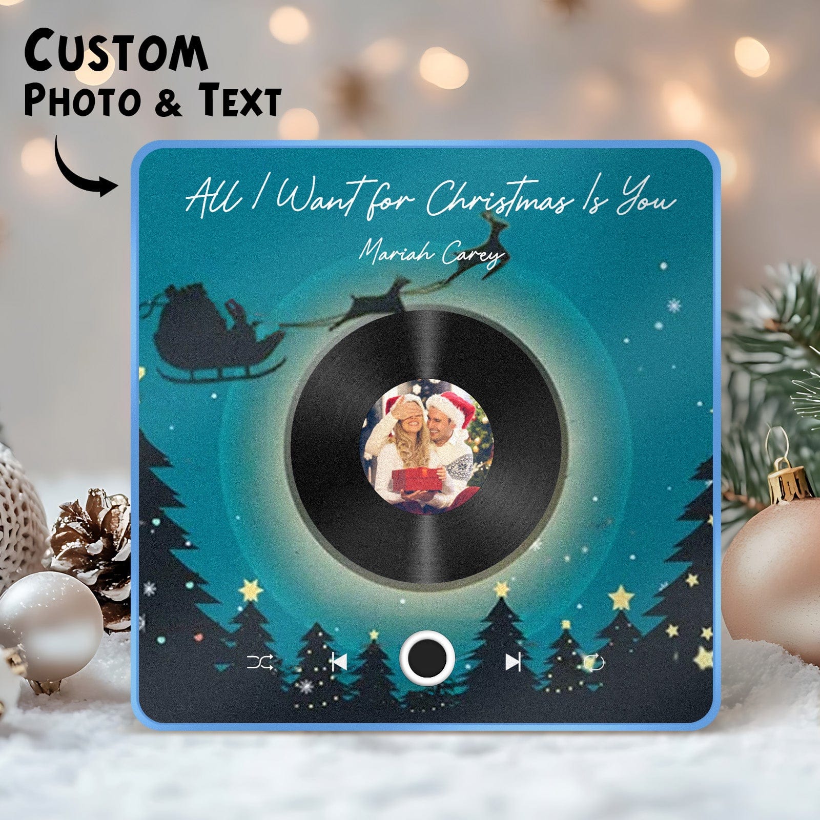 Imán De Nevera Personalizado Con Motivos Musicales Imán De Nevera Personalizado Con Árbol De Navidad Y Pósteres Para Un Regalo De Navidad Creativo - GiftlabES
