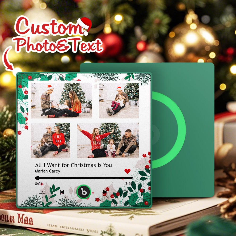 Imán De Nevera Personalizado Con Música, Imán De Nevera Personalizado Con Varias Fotos, Regalo De Navidad - GiftlabES