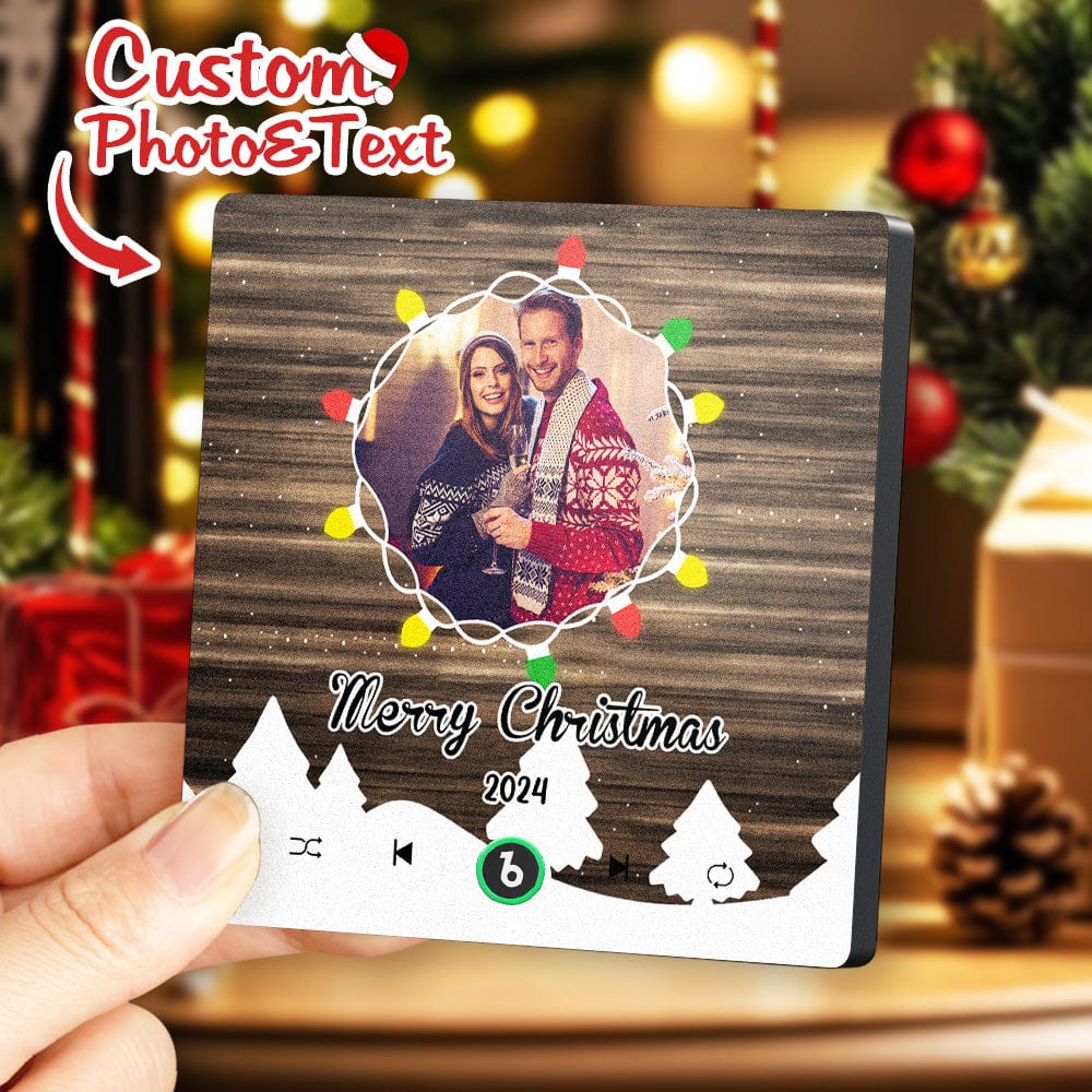 Imán De Nevera Personalizado Con Foto Y Marco Colorido Para Regalo De Navidad. - GiftlabES