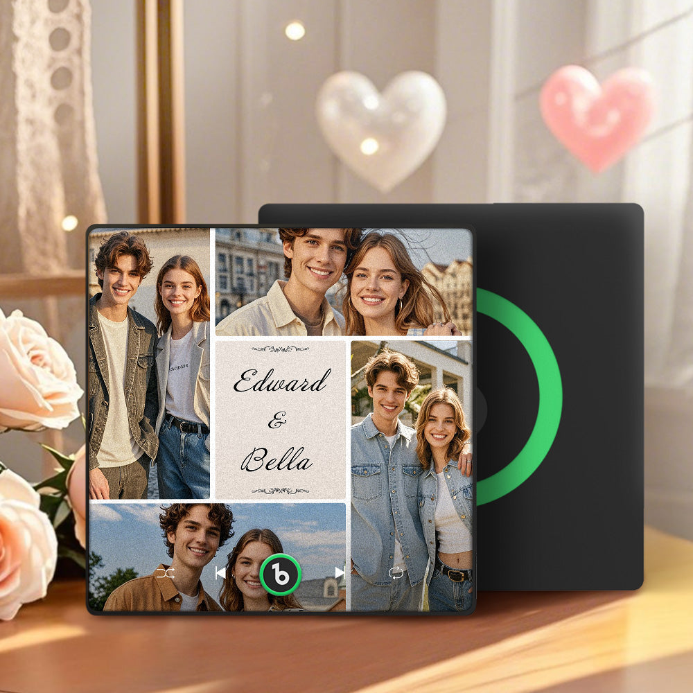 Imanes Personalizados Para Nevera Con Música, Regalos De San Valentín. Imán Personalizado Para Nevera Con Marco Colorido Y Forma De Álbum. Puede Reproducir Canciones. Regalo Para Parejas. - GiftlabES