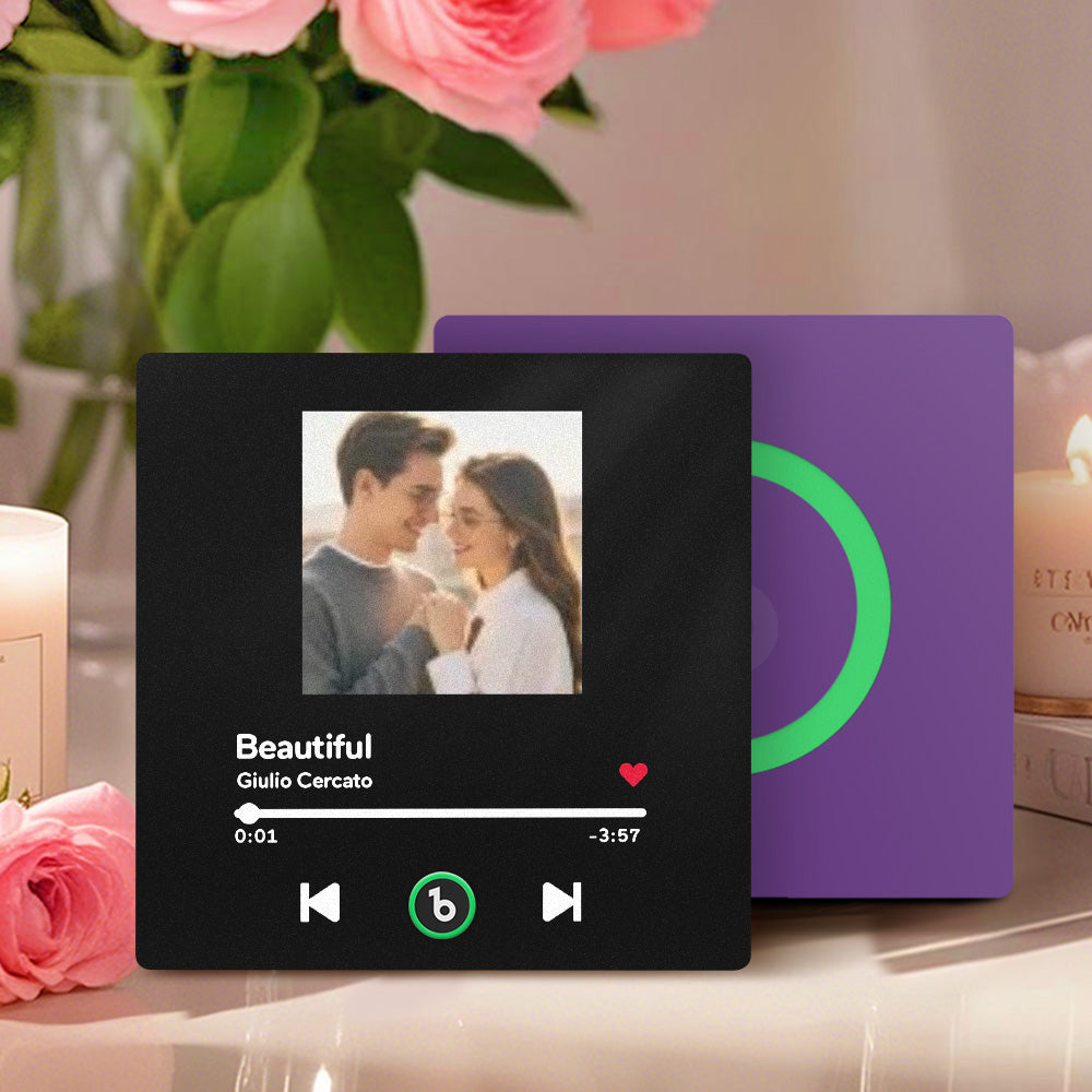Imán Para Nevera Personalizado Con Música Y Fotos Fridgebeats Pro Con Conectividad Bluetooth. Regalo Ideal Para San Valentín. - GiftlabES