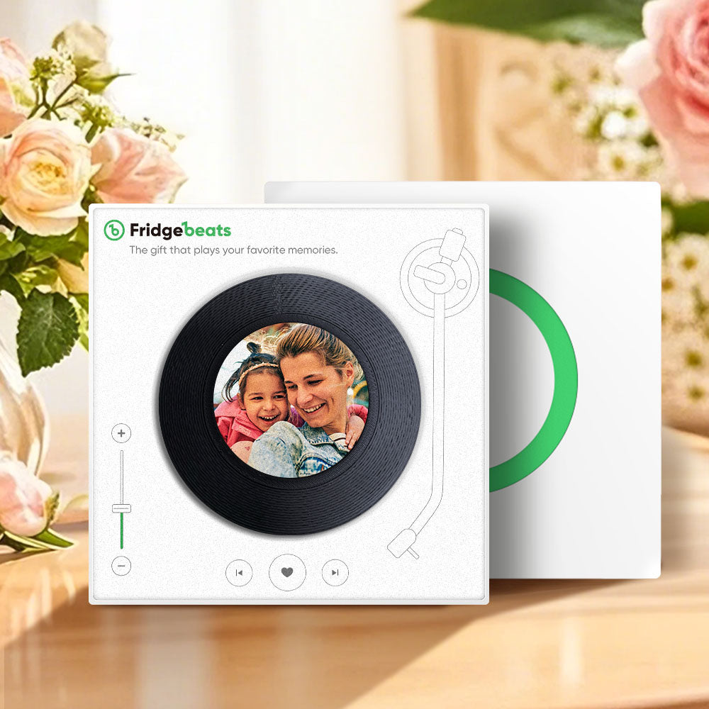 Imán De Nevera Musical Personalizado. Se Puede Personalizar Con 1 A 6 Vinilos Y Canciones. Regalo Ideal Para Mamá. - GiftlabES