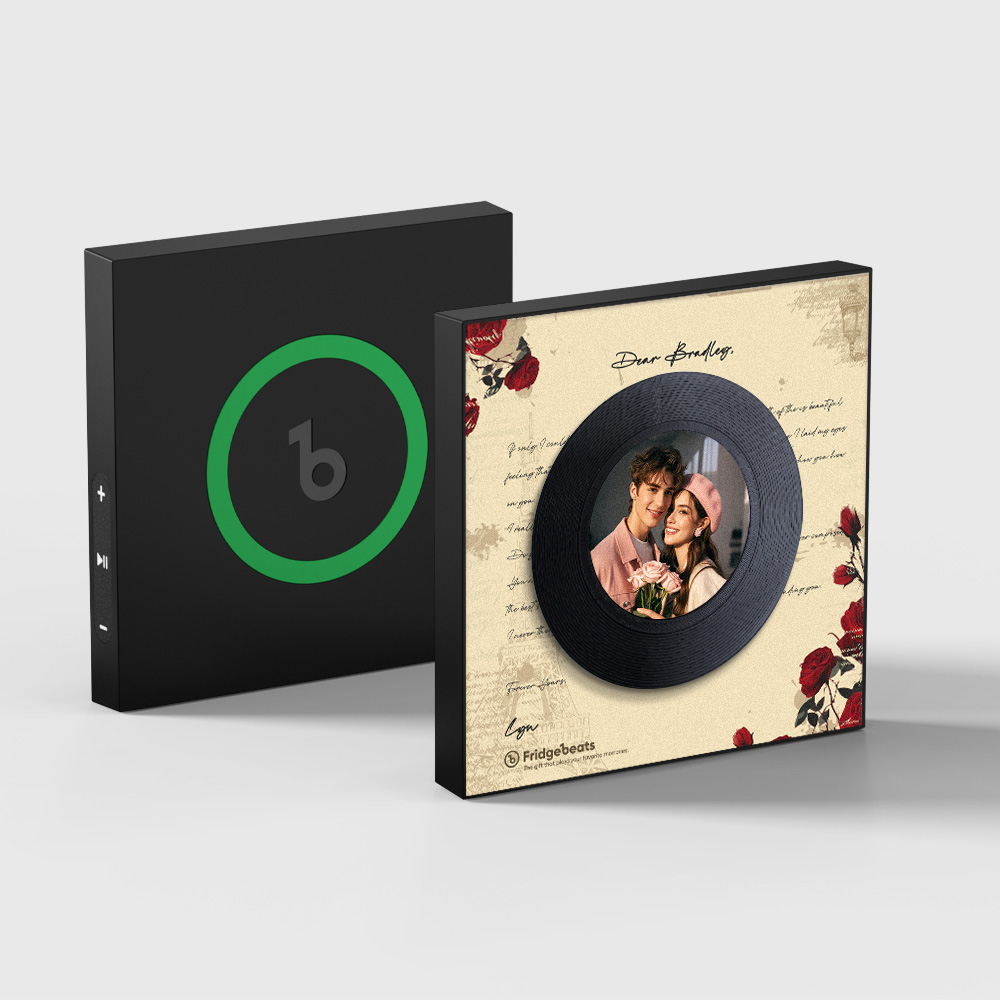 Imán De Nevera Musical Personalizado. Admite De 1 A 6 Canciones. Sobre Personalizado Con Foto. Imanes De Nevera Musicales Vintage Para Ella. - GiftlabES