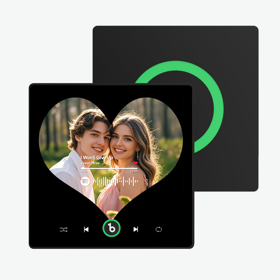 Imán De Nevera Personalizado Con Diseño Musical, Imanes De Nevera Mejorados Con Forma De Corazón, Regalos Para Parejas. - GiftlabES