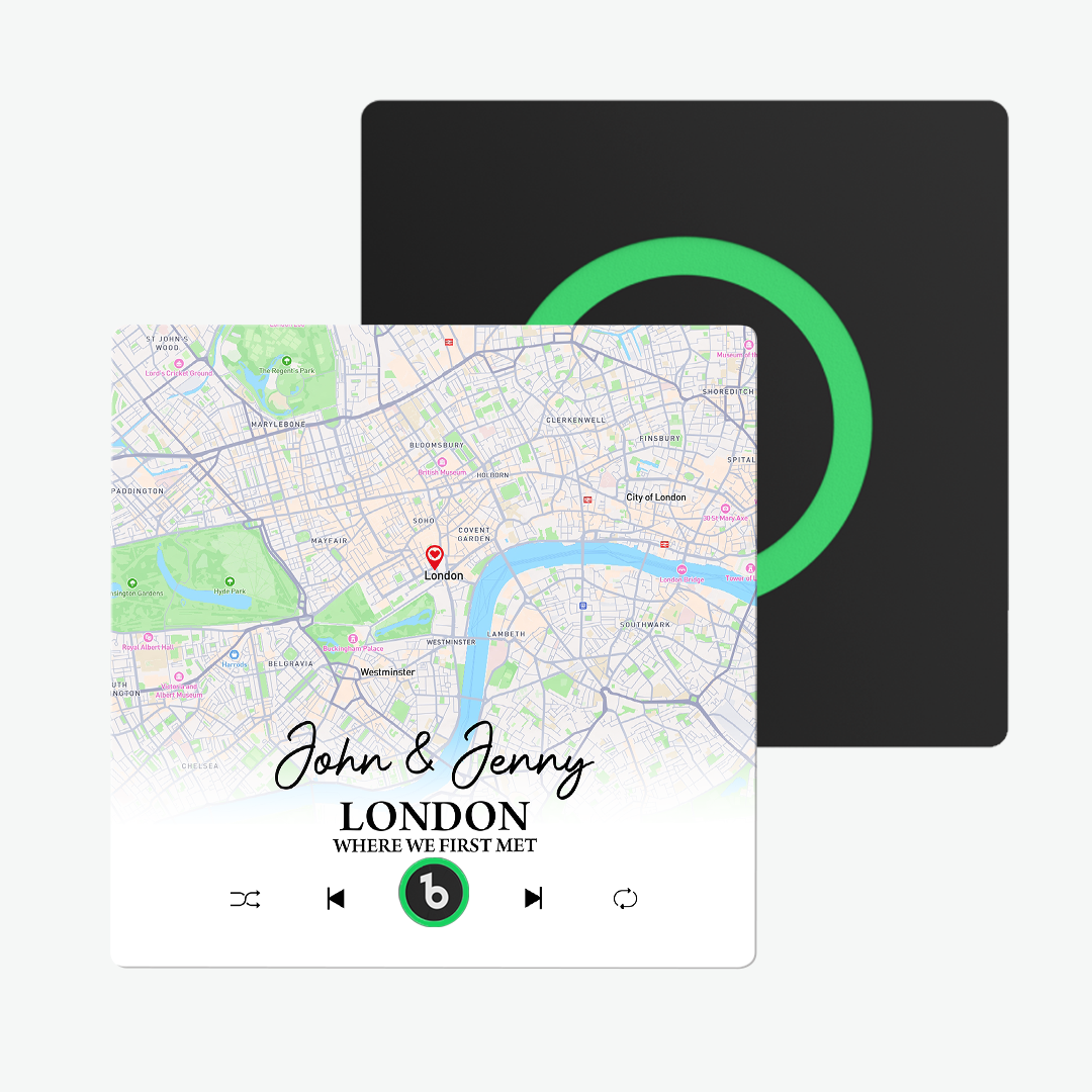 Imán De Nevera Personalizado Con Música Imanes De Nevera Mejorados Con Mapa Regalos Para Ella Donde Nos Conocimos - GiftlabES