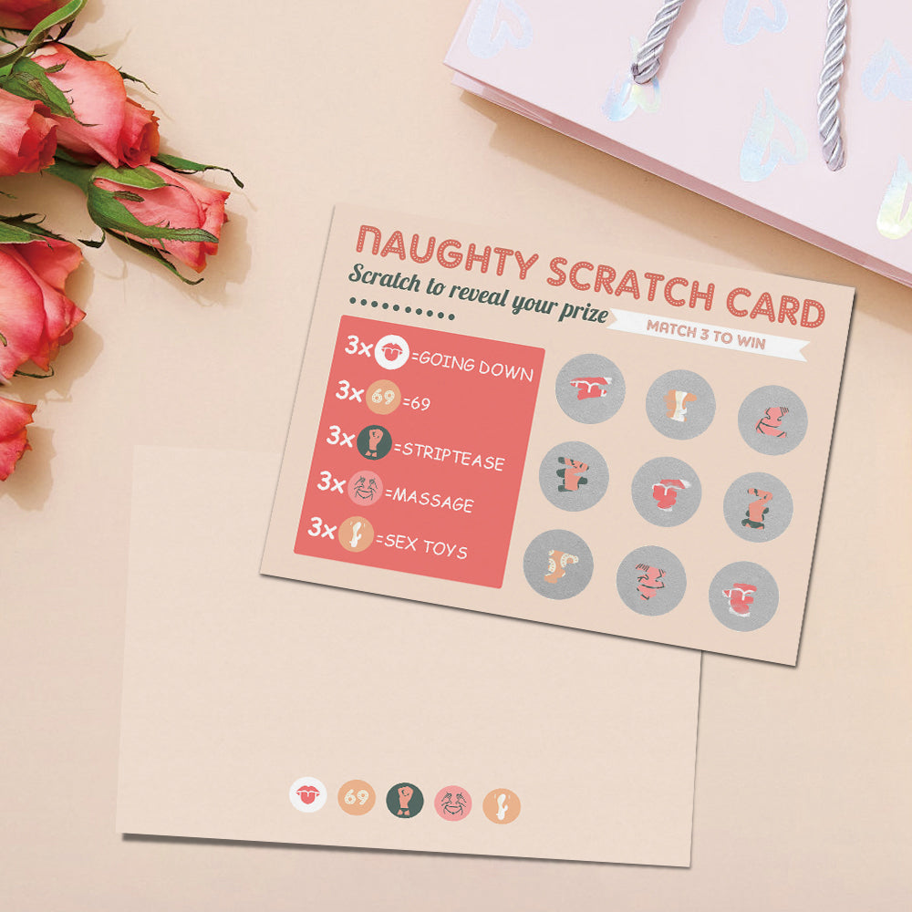 Tarjeta Rasca Y Gana Picante Para Parejas Del Día De San Valentín. Divertido Juego De Rascar Con Tarjeta De Emparejar 3 Para Ganar. - GiftlabES