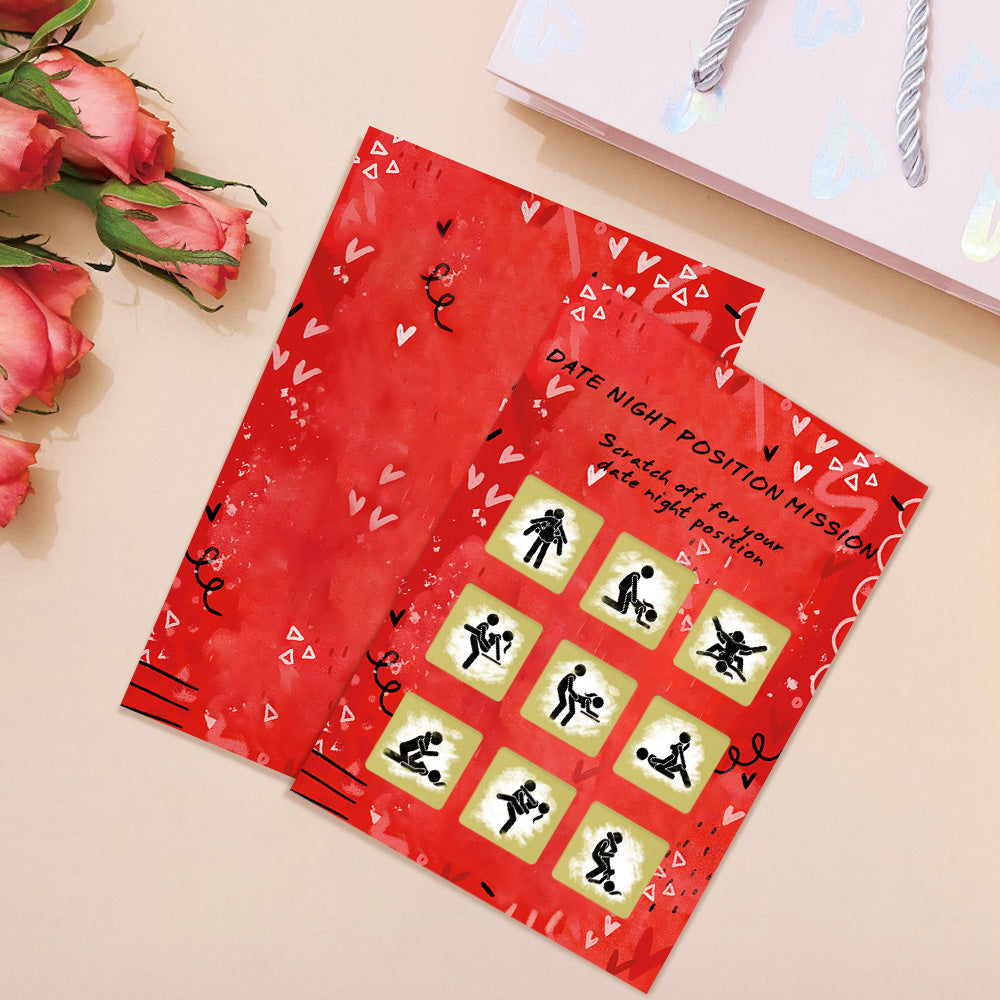 Tarjeta Rasca Y Gana Picante De San Valentín Con Divertidas Posiciones Sexuales. - GiftlabES