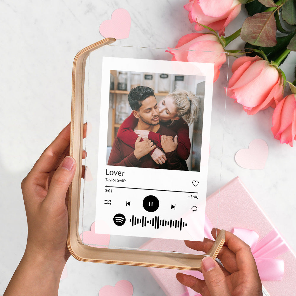 Regalos De San Valentín Marcos De Fotos Personalizados En Forma De L De Spotify Marco De Fotos Acrílico Personalizado Para Mesa - GiftlabES