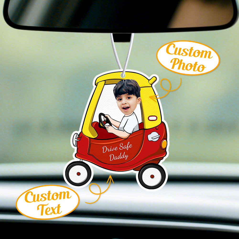 Ambientador Personalizado Para Coche 'conduce Con Seguridad' Ambientador Personalizado Adorno Para Espejo Retrovisor Regalos Para Papá - GiftlabES