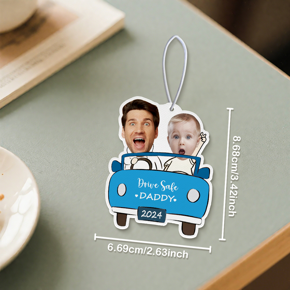 Ambientador Personalizado Para Coche 'conduce Con Seguridad' Ambientador Personalizado Adorno Para Espejo Retrovisor Regalos Para Papá - GiftlabES