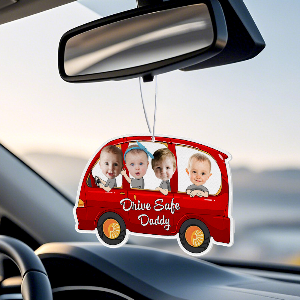 Ambientador Personalizado Para Coche 'conduce Con Seguridad' - Adorno Para Espejo Retrovisor - Regalo Para Papá - GiftlabES