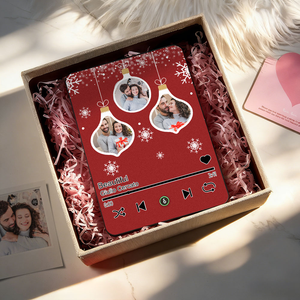 Placa Fotográfica Musical Personalizada: Un Recuerdo Navideño. - GiftlabES