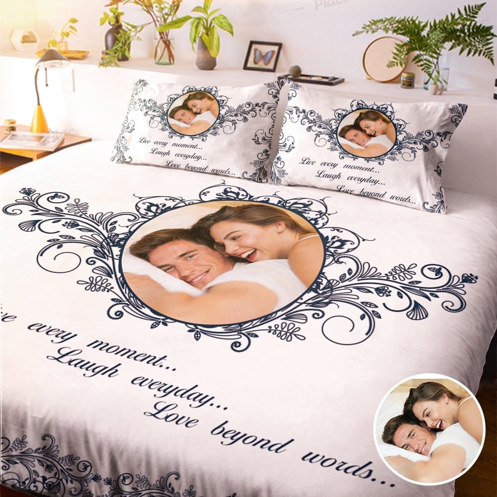 Juego De Sábanas Y Funda Nórdica Personalizadas Para San Valentín. Regalos De San Valentín Para Parejas. - GiftlabES