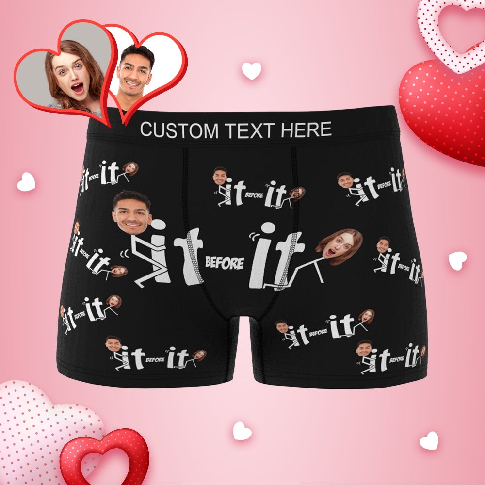 Ropa Interior Con Cara Estampada, Bóxer Travieso Con Nombre, Regalos Divertidos Para El Día De San Valentín. - GiftlabES
