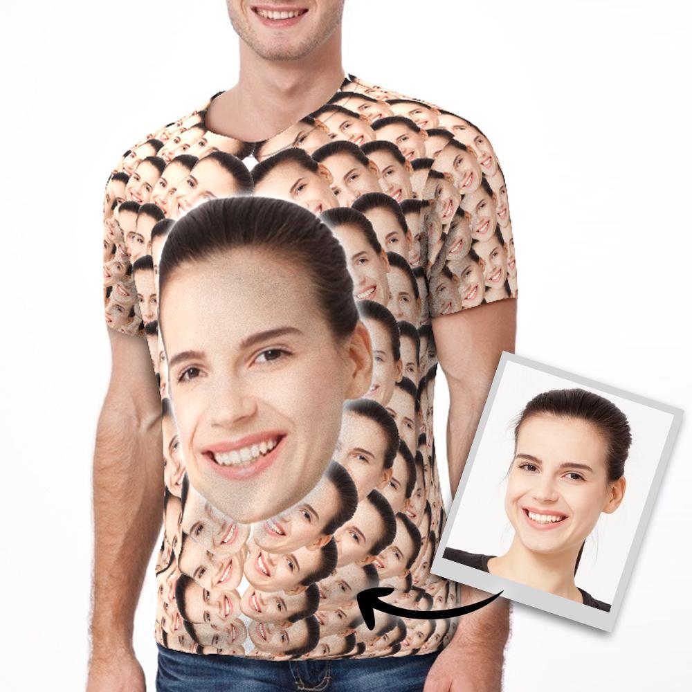 Camiseta Con Foto Impresa En La Cara, Regalo De Cumpleaños Para Él. - GiftlabES