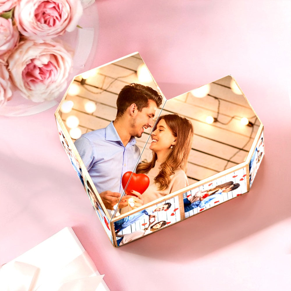 Cubo De Rubik Personalizado Con Foto, Cubo De Madera Con Forma De Corazón, Regalos - GiftlabES
