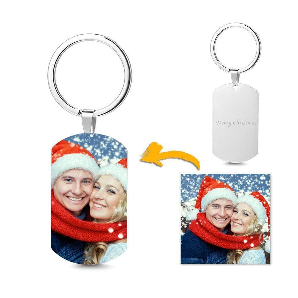 Llavero Con Foto - Regalo De Navidad Para Novia - Acero Inoxidable - GiftlabES