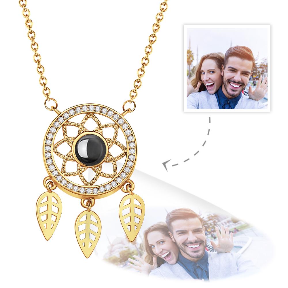 Collar De Proyección Personalizado Con Colgante De Foto, Cadena De Proyección, Joyería Conmemorativa, Regalos - GiftlabES