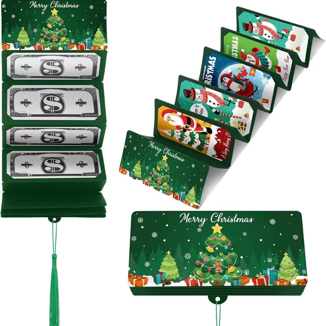 Caja Para Billetes De Papá Noel Con 10 Ranuras En 3d – Organizador De Efectivo Para Fiestas Sorpresa Navideñas - GiftlabES