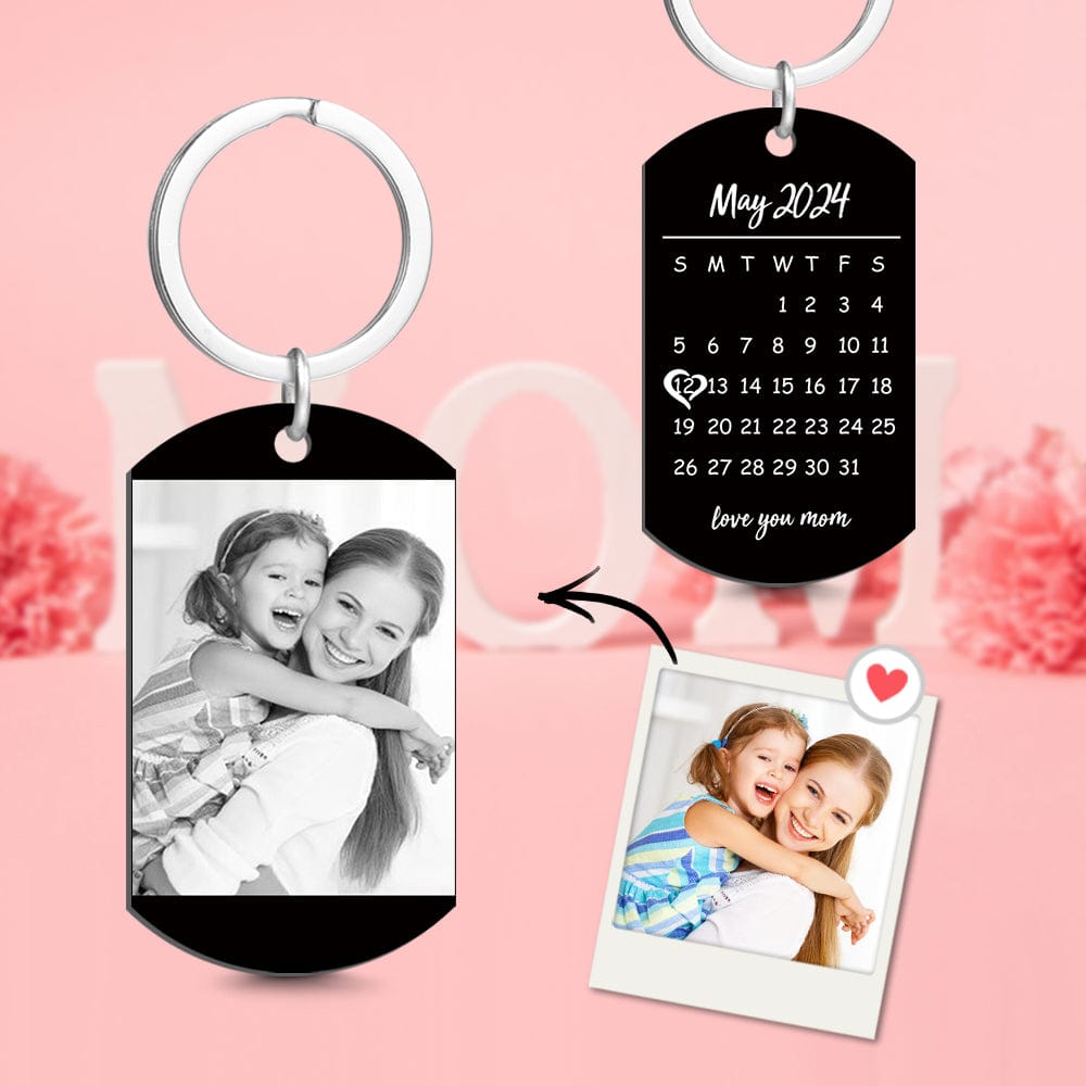 Llavero Personalizado Con Foto Grabada, Regalo Para El Día De La Madre, Regalo De Boda Para Parejas. - GiftlabES