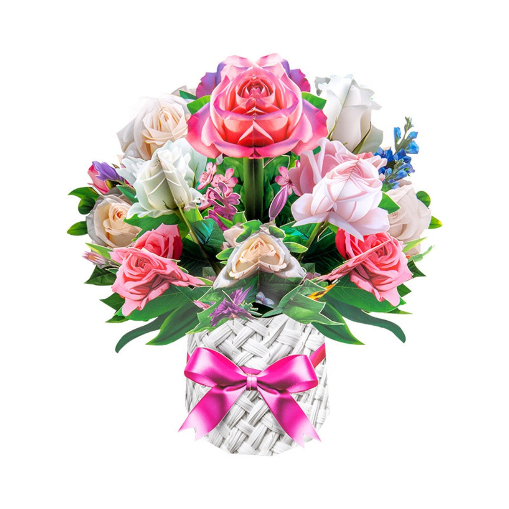 Tarjeta De Felicitación 3d Con Ramo De Flores, Regalo Para El Día De La Madre. - GiftlabES