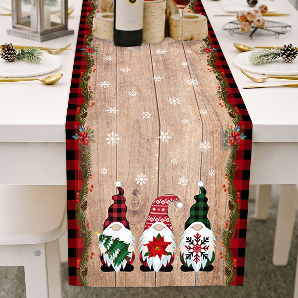 Camino De Mesa Navideño Rústico Regalos Familiares Gnomos Navideños Elfo - GiftlabES
