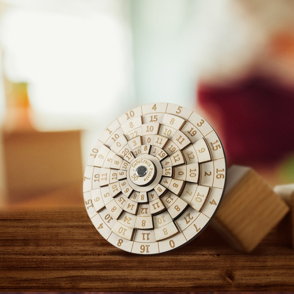 Rompecabezas Matemático De Madera, Desafiante Rompecabezas De Ingenio Matemático, Juguete Giratorio - GiftlabES