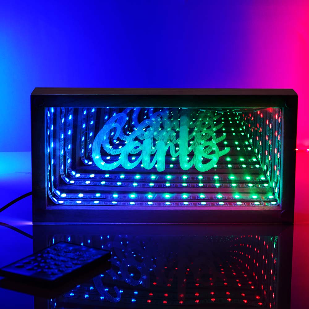 Espejo Con Luz Personalizada Con Nombre. Espejo Con Luz. Un Regalo Estupendo Para La Decoración Del Hogar. - GiftlabES