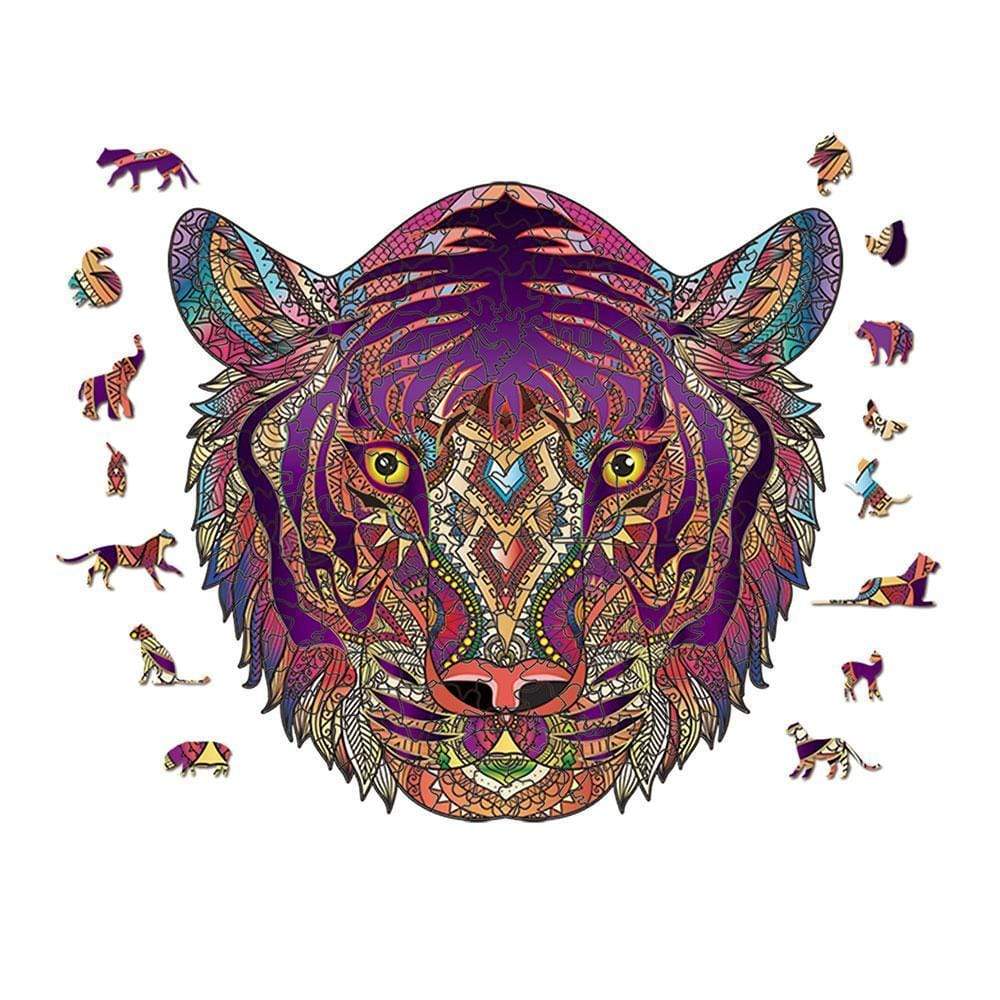 Rompecabezas De Madera Con Diseño De Tigre, Ideales Para Regalar A Niños. - GiftlabES