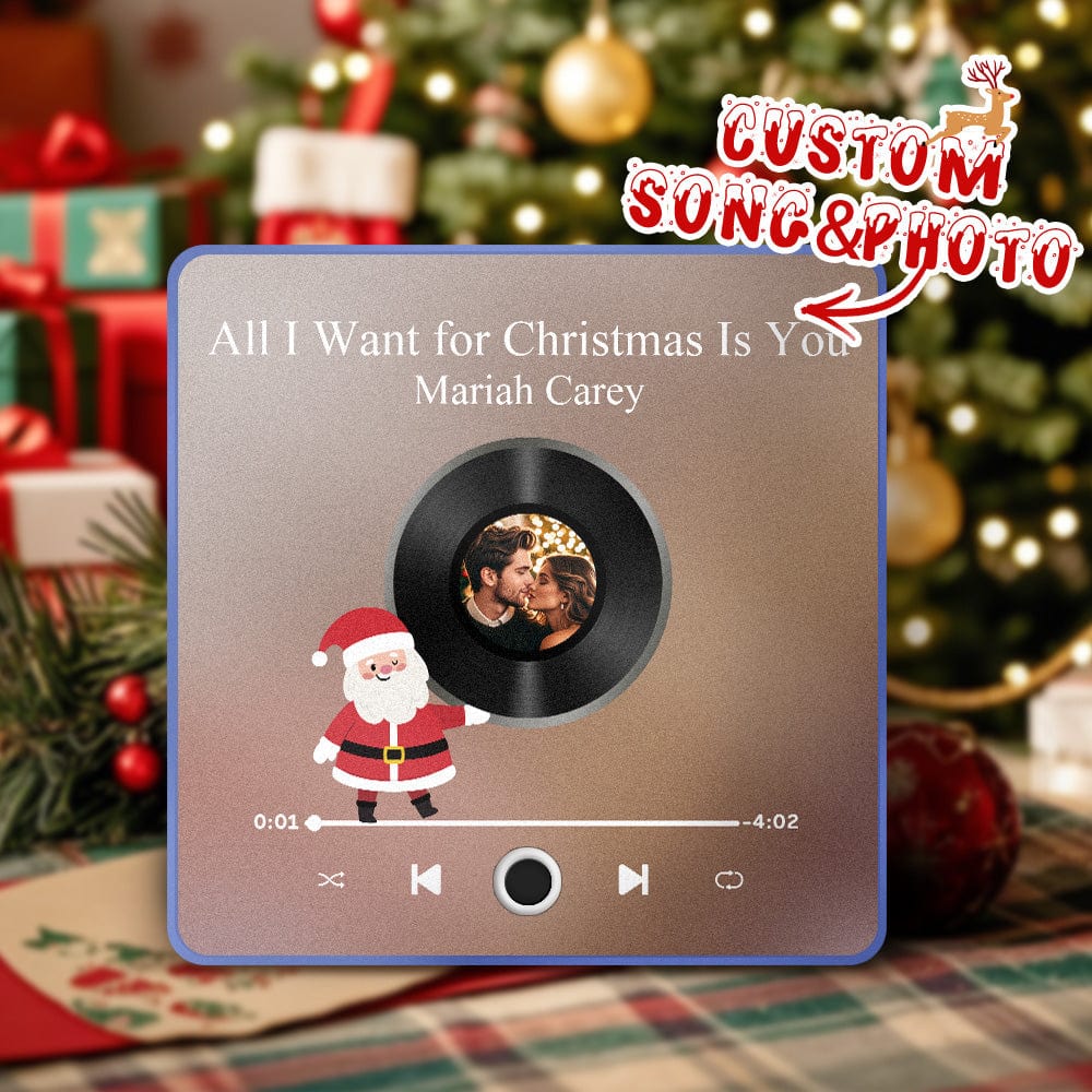 Imán De Nevera Musical Personalizado Imán De Nevera De Papá Noel Personalizado Con Foto Para Regalo De Navidad - GiftlabES
