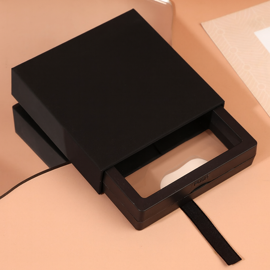 Caja De Embalaje Tipo Cajón - Negra - 9*9 Cm - GiftlabES