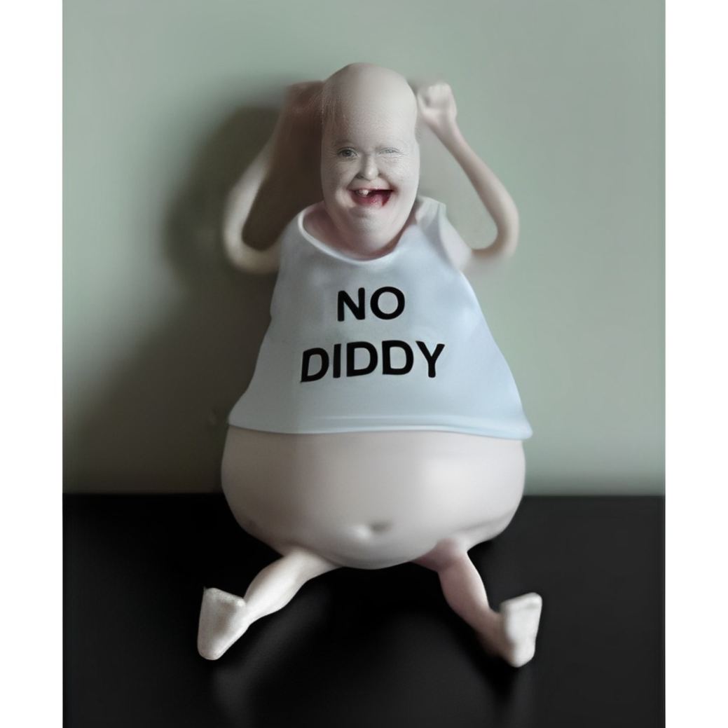 Muñeca De Vinilo Divertida Y Fea Con Cabeza Calva, Adornos De Silicona Hechos A Mano. - GiftlabES