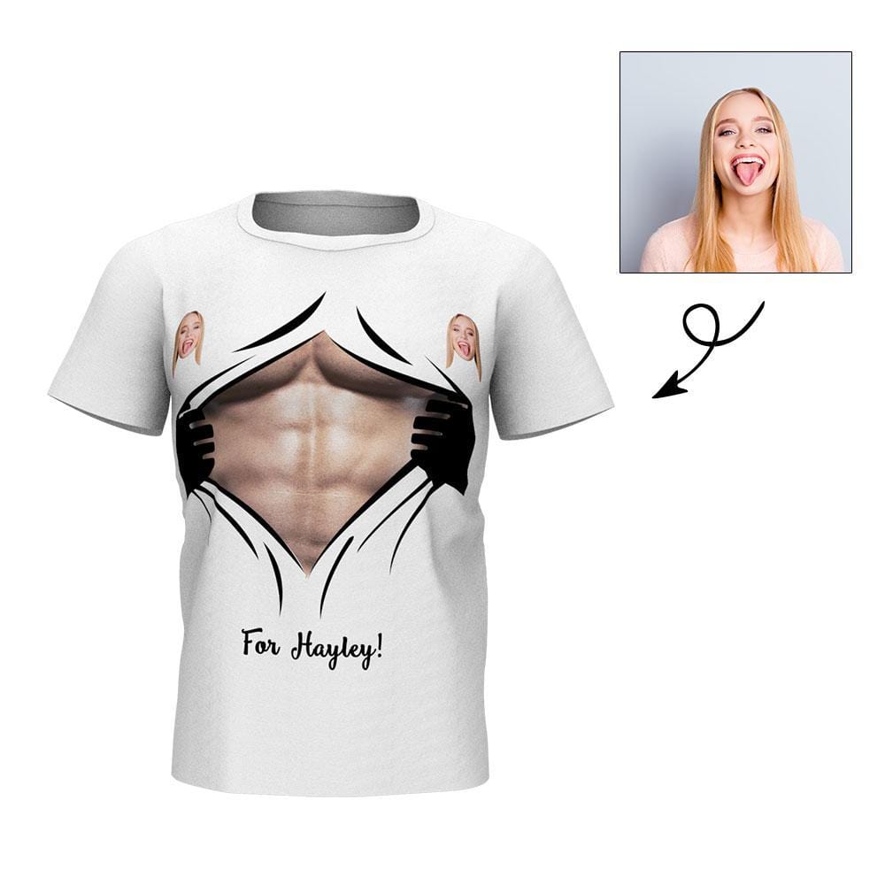 Camiseta Estampada Con La Cara De Tu Novia. Camiseta Personalizada Con La Cara De Tu Novia. - GiftlabES