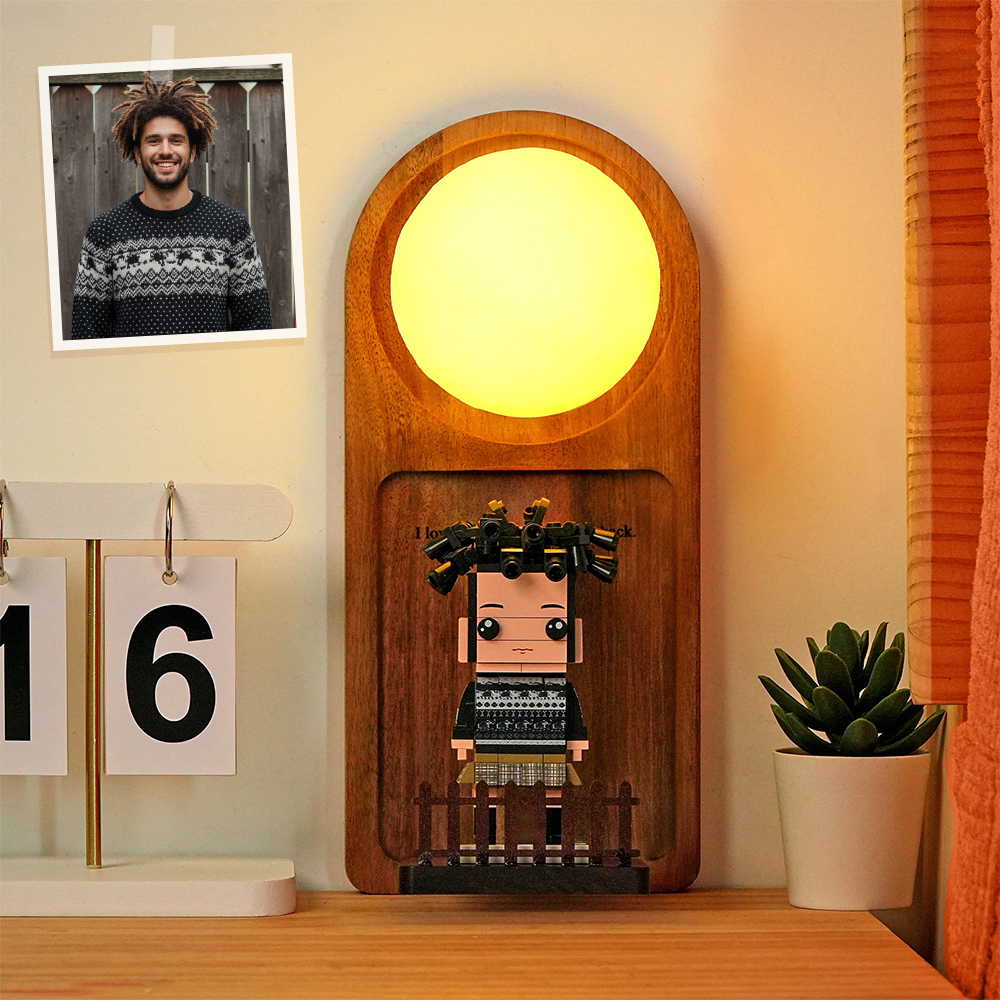 Lampada Da Notte Personalizzata Con Nome E Foto A Forma Di Mattone, Ideale Per La Famiglia. Il Regalo Perfetto. - GiftlabIT