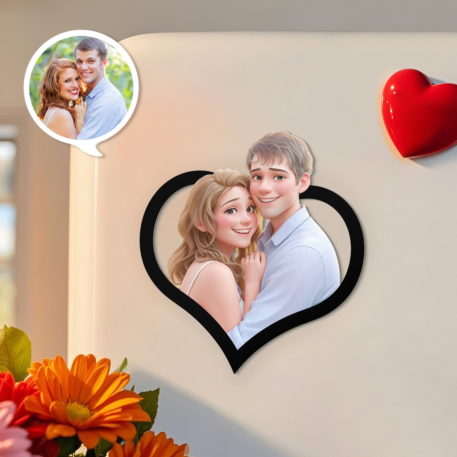 Magnete Da Frigo Personalizzato Con Foto In Stile Anime/cartone Animato - GiftlabIT